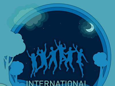 Happy International Youth day social media post template