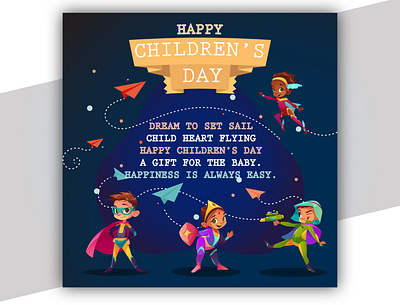 International Children's Day creative card designing day graphic design illustration international childrens day international day