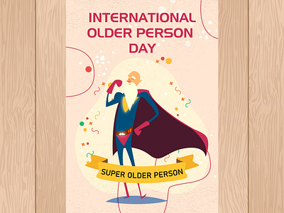 International Older Day creative card designing day design graphic design illustration international day international older day