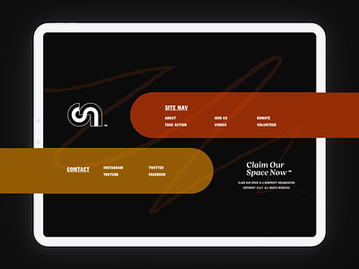 Footer Design Claim Our Space Now branding design graphic design ui ux