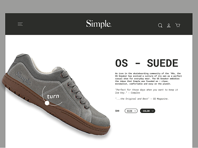 Product Page Design Simple Shoes 3d branding design graphic design ui ux