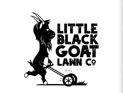 Little Black Goat Lawn Co. branding design icon illustration logo typography vector
