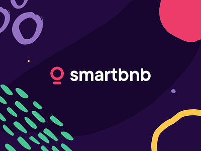 smartbnb branding abstract branding idea logo purple raspberry smarbnb