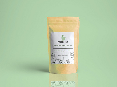 Misty Tea branding design illustration