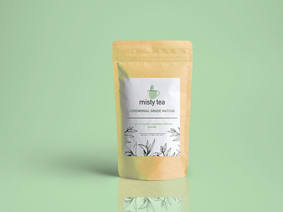 Misty Tea branding design illustration