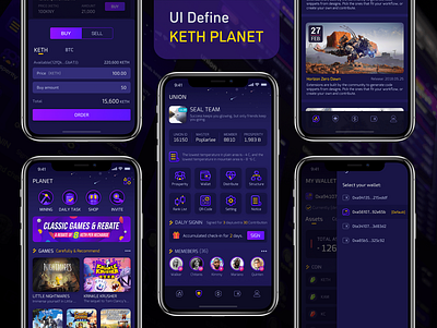 KETH Planet block chain blockchain currency exchange game icon mobile trading ui