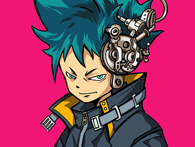 Crimson radical, character development avatar character design graphic design icon illustration