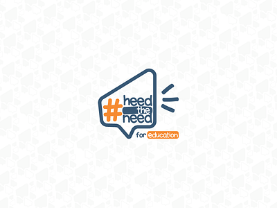 #heedtheneed Campaign Logo campaign education logo need pattern