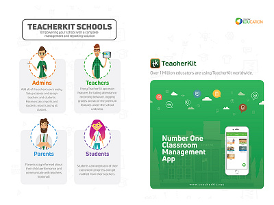 TeacherKit App Presentation app education flyer modern presentation print ui