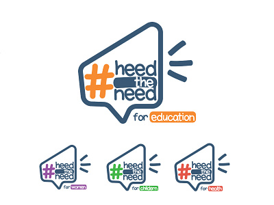 #heedtheneed Campaign branding campaign children crowdfunding education health identity logo logotype simple typography woman