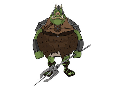 Pig Guard character design illustration star wars