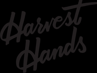 Harvest Hands handdrawn lettering type