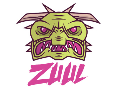 ZUUL character design digital illustration inks