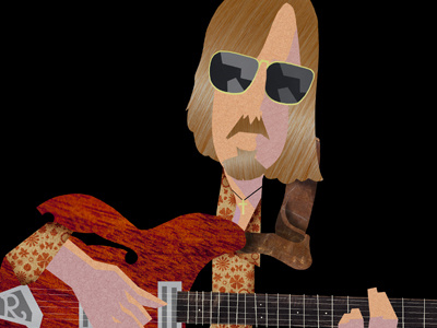 Tom Petty character design drawing illustration
