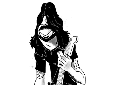 Grohl character design illustration inks