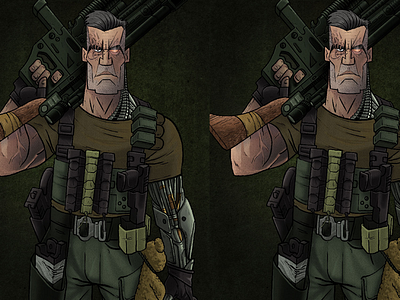 Cable character design illustration