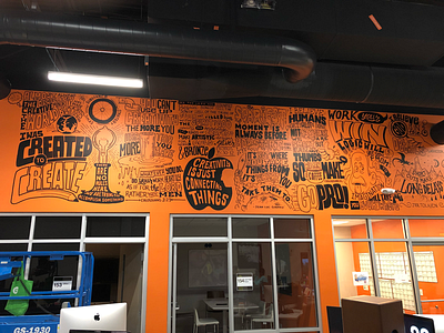 Creative Team Mural illustration mural type