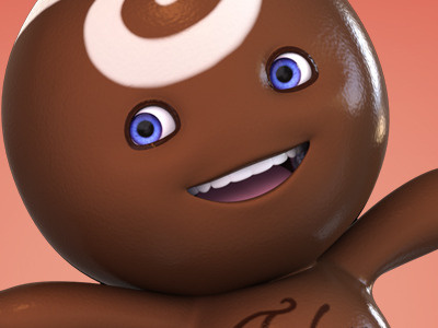 choco genie 3d cartoon chocolat genie modo