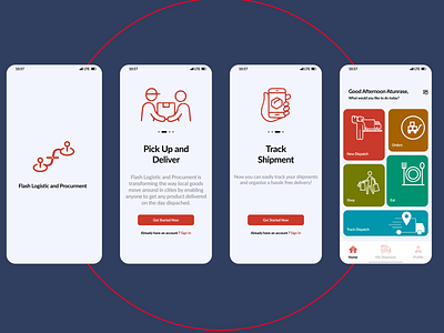 Delivery app landing page