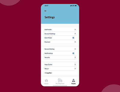 Settings account app page security settings ui ux