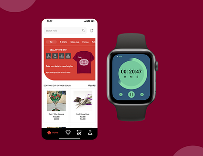Countdown Timer app clock countdown day design discount hour minute mobile month second time ui ux watch week