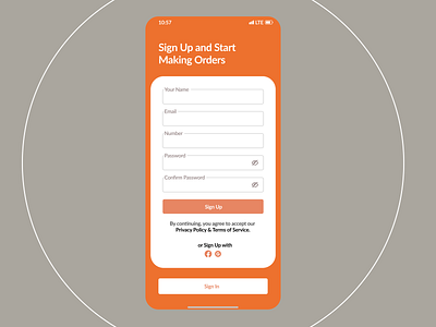 Pop up Overlay app design mobile overlay pop up register sign in sign up ui ux