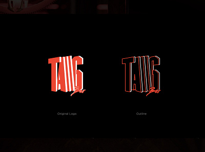 Taaag Bar branding design flat logo typography vector