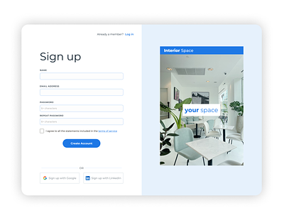 Sign Up - Daily UI Challenge 001 blue daily ui daily ui 001 daily ui challenge desktop sign up sign up screen ux ux design web design