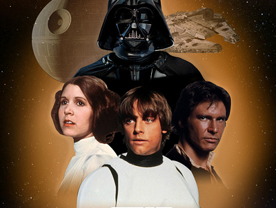 Remake Of The Poster Of Star Wars art composition illustration remake retouch star wars