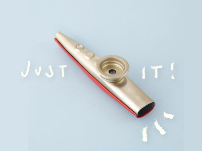 Just Kazoo It. 80s culture hand handlettering kazoo lettering meme pop reference television
