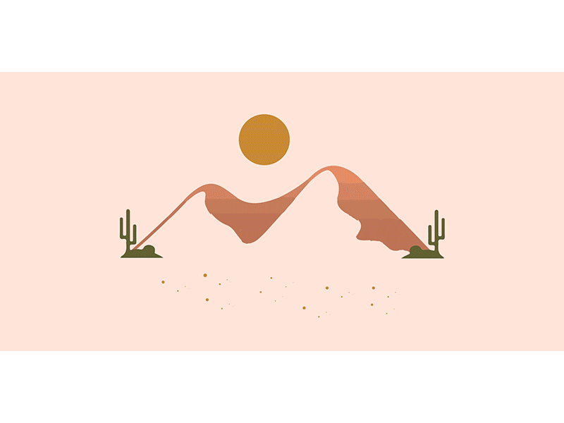 01 Loco Motion | Texas animation austin desert design gif landscape motion mountain stars sunrise sunset texas