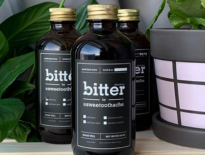 Bitter branding label logo sticker