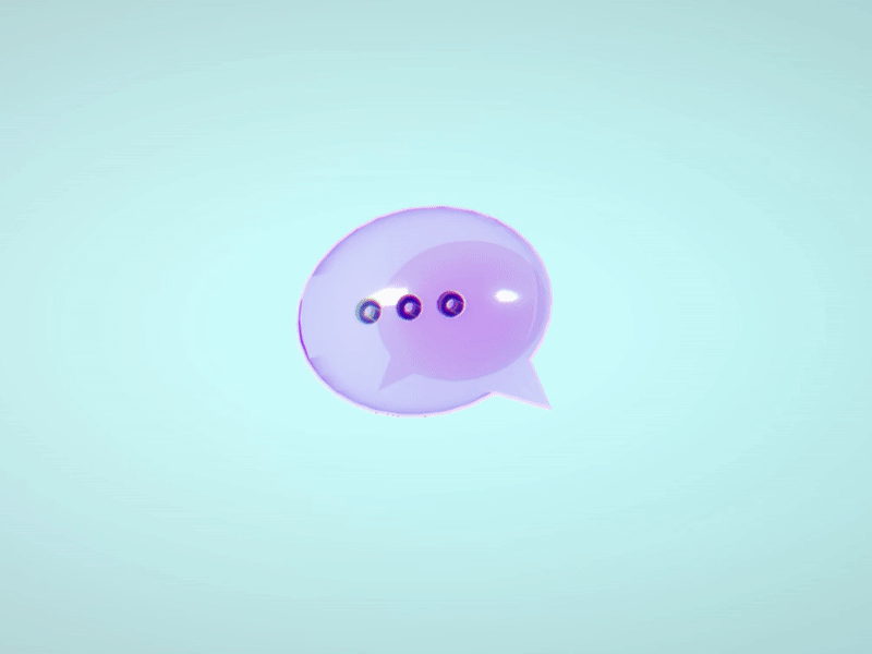 3D Chat Icon animation icon design ui