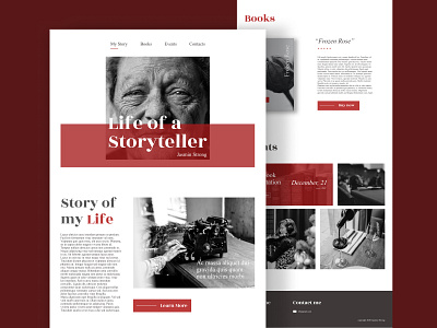 Biography website for Famous and Inspirational People biography books design famous people ui ux web design