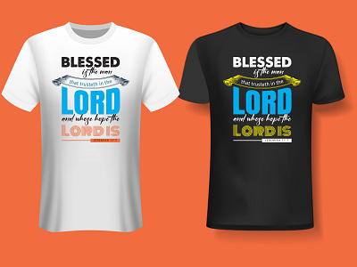 Bible Verse Typography T-shirt Design. Jeremiah 17:7