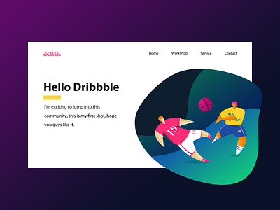 hello dribbble football hellodribbble illustration