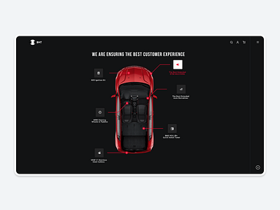 BMT Website Mockup black theme car car website dark mode ui design visual design
