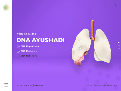 DNA Homepage - WIP (slider 03) clean dna dna ayushadi homepage medical modern web layout ui uiux ux web web design