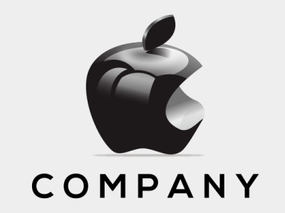 3D Black Apple logo apple logo black apple dimensional future graphic design logo design mature modern logo sophisticated tech logo technology vector