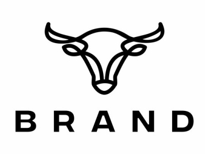 Minimalistic Bull head logo design sophisticated vector