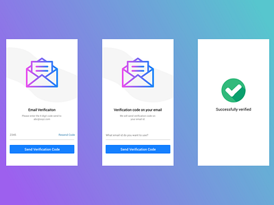 Email verification with success message