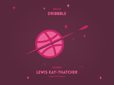 Don't Overthink It debut dribbble lunar pink space stars