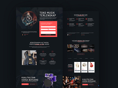 Music Store Landing Pages Design - Full Page