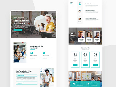 Event Homepage Web design - full page design elementor templates ui ux web website