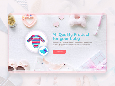Baby Care Landing Page web design - Header Section design elementor templates ui ux web website
