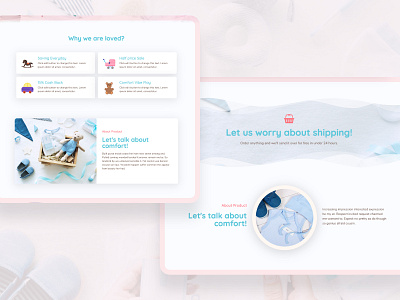 Another Sections of Baby Care Landing Page web design design elementor templates ui ux web website