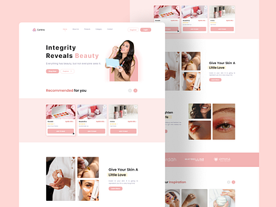 Cantina - Beauty Product Web UI Design Exploration app branding design graphic design illustration logo typography ui ux vector