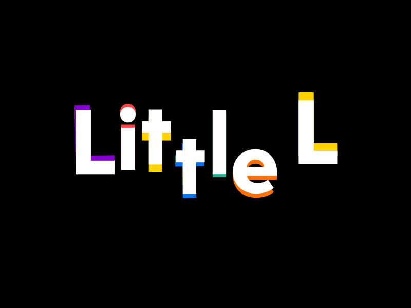 Little L animated typography animation bounce bouncy lettering typeface typography