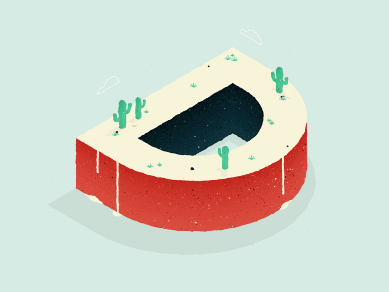 D / 36 days of type 36 days of type animated typography cacti cactus d desert typeface typography