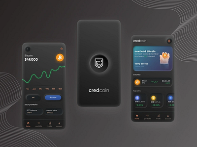 Credcoin : A crypto trading platform with elegent black design